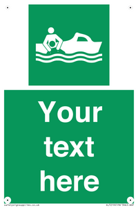 Custom sign safe condition Rescue boat